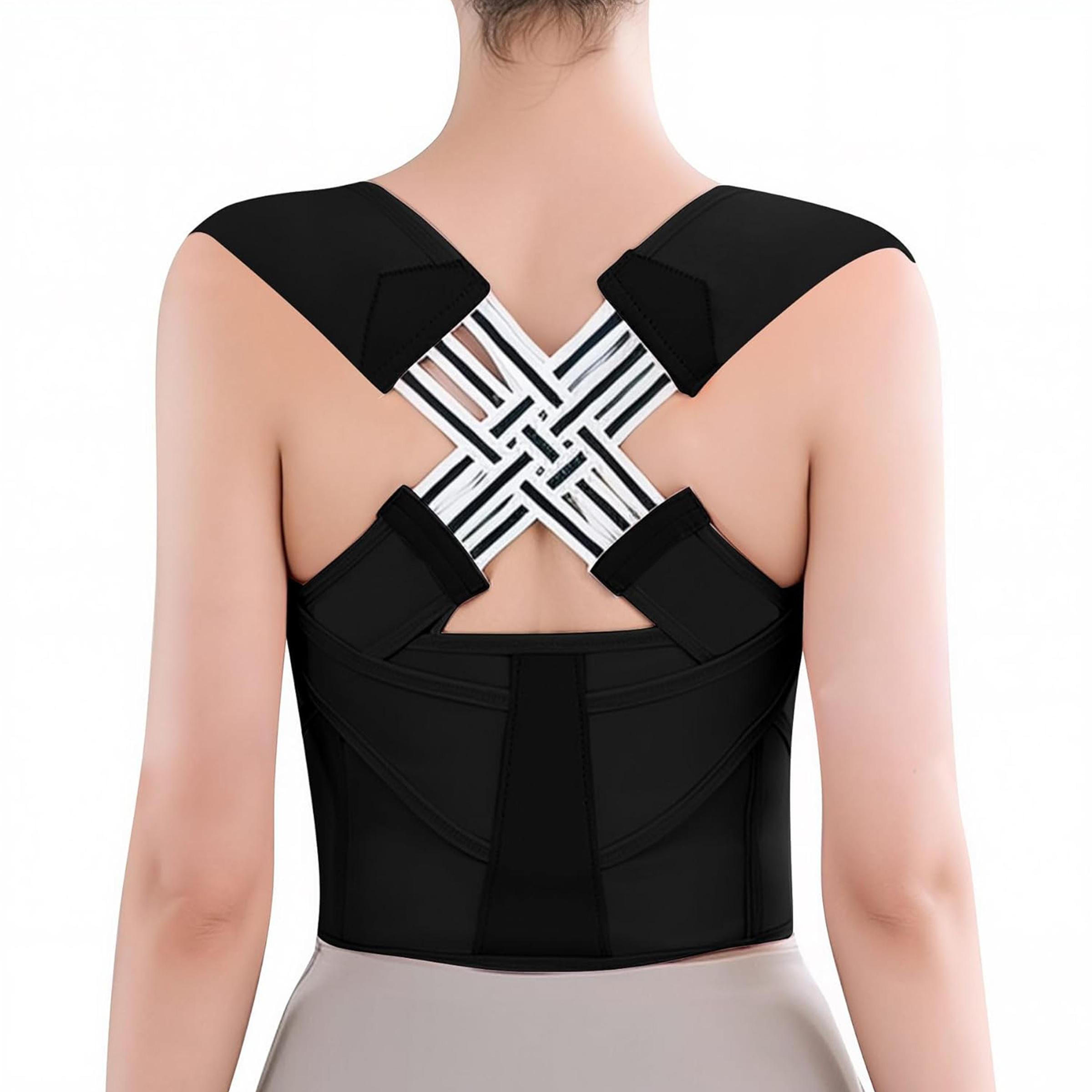 Back Brace for Posture Correction, Posture Straightener, Adjustable Adult Back Support Belt for Waist and Lumbar Support, Helps Prevent Scoliosis, Comfortable Fit, Posture Strap