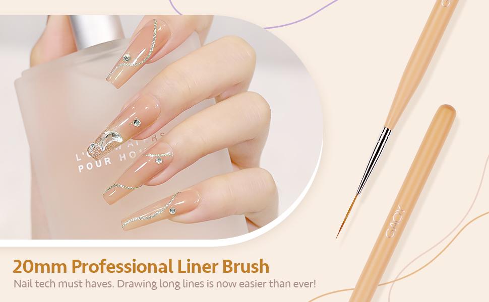 GAOY 8 Pcs Nail Brushes for Nail Art, Nail Design Tools for Nail Detail Painting, French Liner and Dotting Pens for Nail DIY