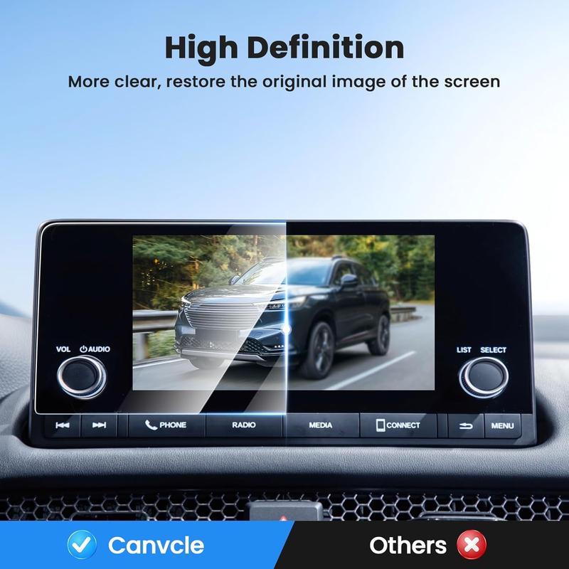 Canvcle  Screen Protector for Honda HRV Sport LX 2023 2024 2025 HR-V (NOT for EX-L), 7 Inch Touch Screen Protector Cover Saver Tempered Glass Navigation Display Infotainment Protective Film
