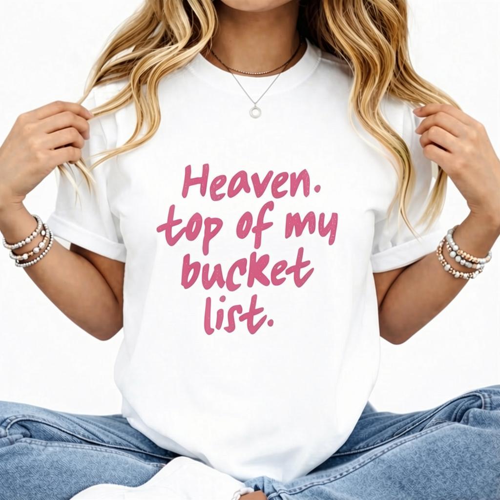 Comfort Colors Heaven Top Of My List Trendy Christian Shirt, Psalm Bible Verse, Christian