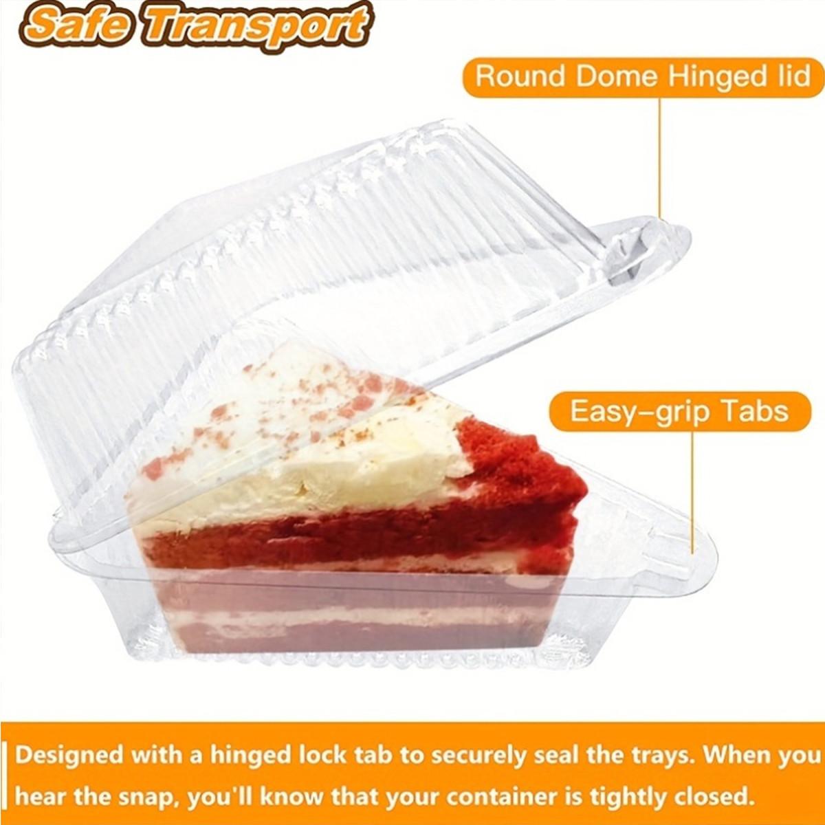 25/50/100pc triangular cake boxes with lids, Bakeware, mousse baking packaging boxes, disposable food storage boxes, transparent plastic pastry multi-layer cake boxes suitable for pies, cakes, pastries, dessert storage boxes, Baking Supplies