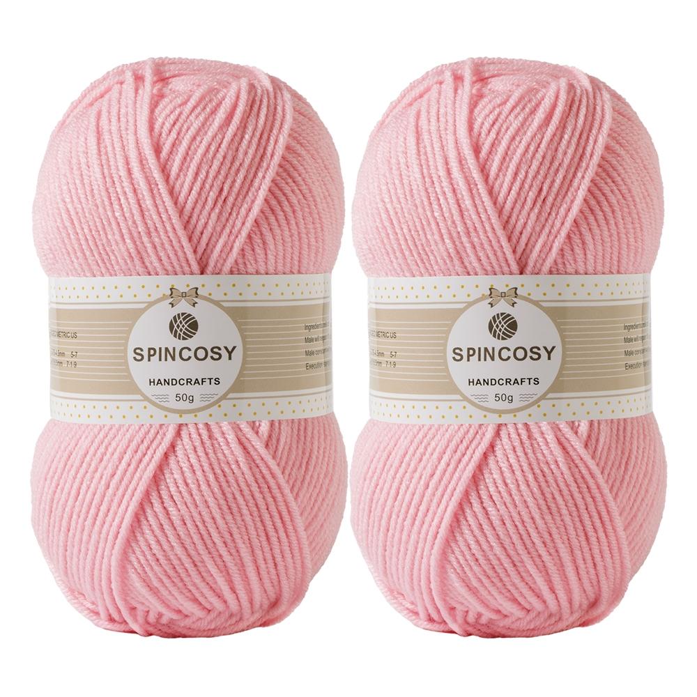 2-Pack 4-Strand Acrylic Yarn, Soft and Skin-Friendly, Ideal for Crocheting Clothes, Dolls, Bags, and Various Handicrafts