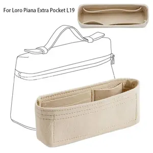Felt Handbag Insert Bag Support Storage Purse Liner Organization Bag Organiser for For Loro Piana Extra Pocket L19 For Marmont