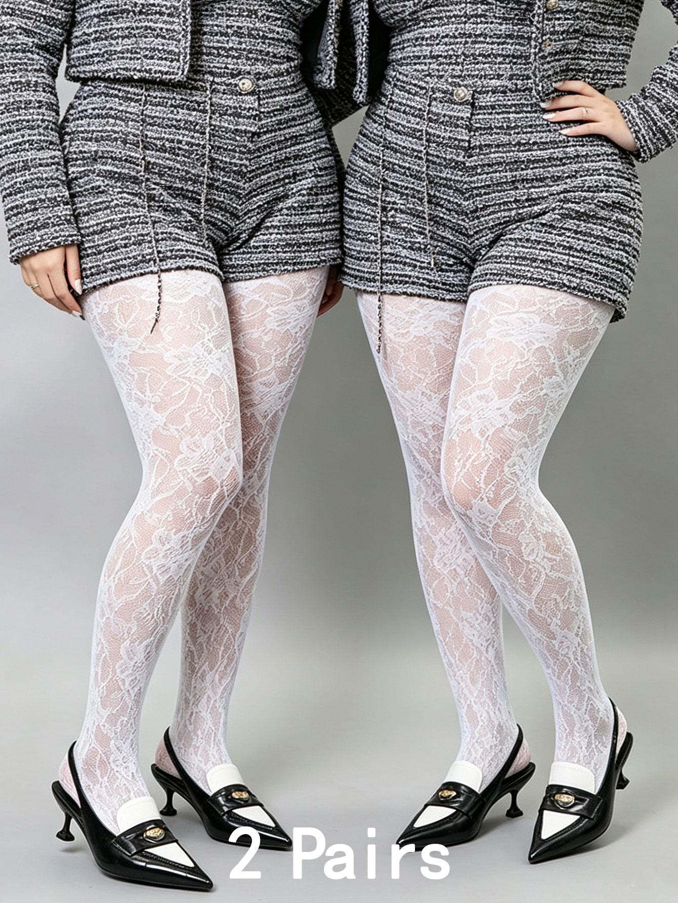 2 Pairs Women's Unique Net Socks, Thin Stockings, Perfect for Daily Wear, Various Parties and Holidays