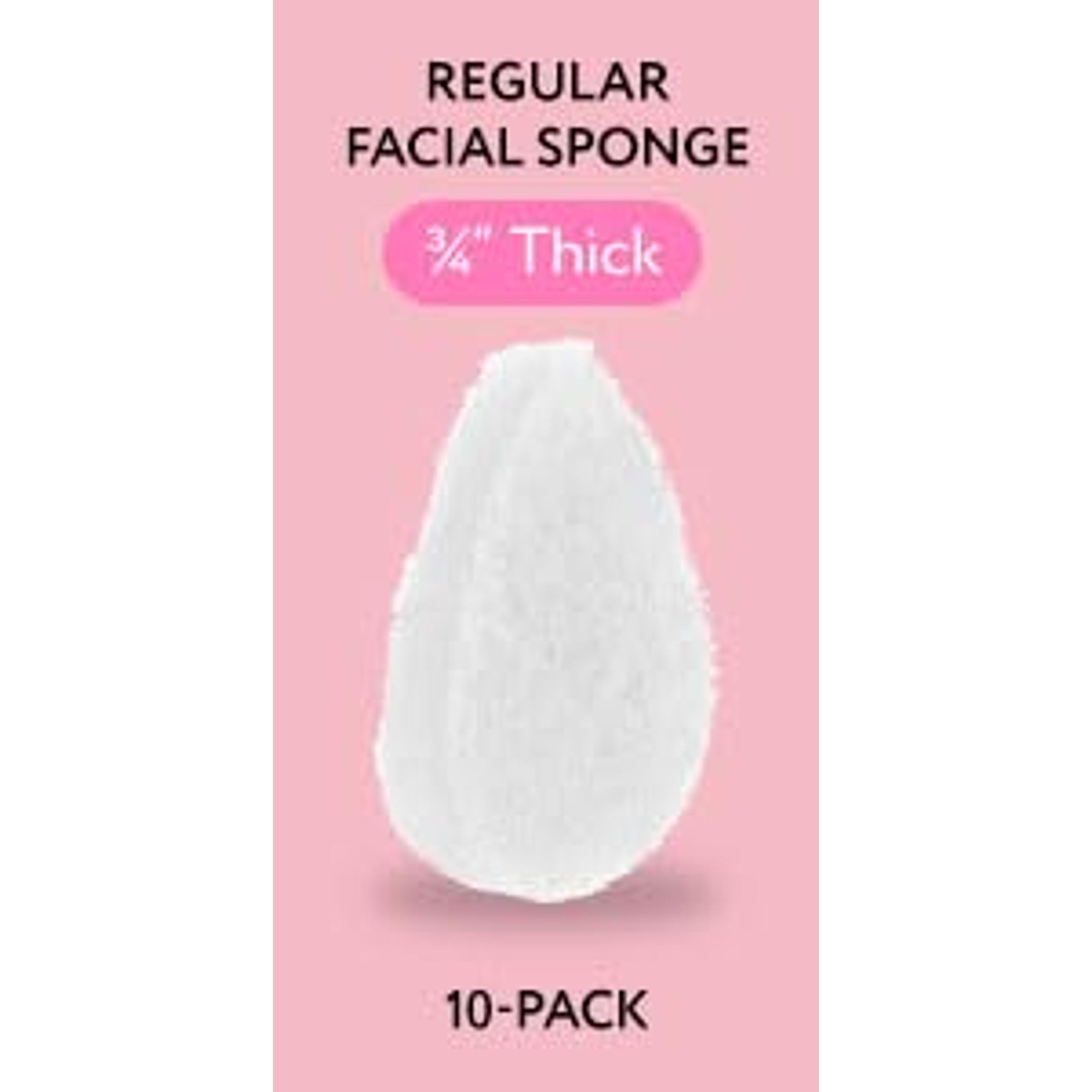 Facial Exfoliating Pads - Deep Cleansing Facial Sponges - Daily Exfoliation Face Scrubbers - Extra Thick Face Sponge - White, Pack of 10