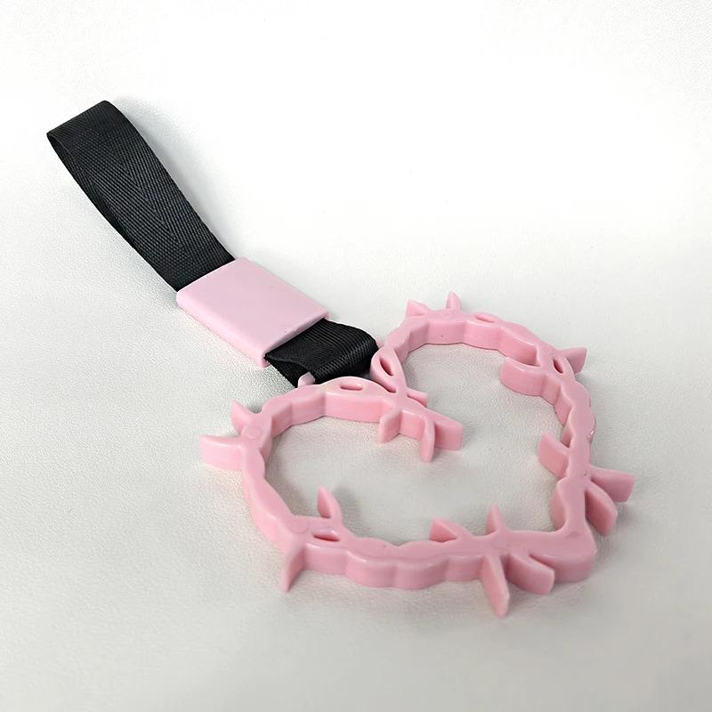 JDM Racing New Handle Hand Strap Heart Ring Styling Drift Charm Strap Drift Auto Accessories Car Strap Front and Rear Bumper Dec Automotive Decoration Automotive Decorative Accessories Aesthetic Car Accessory