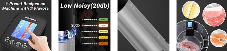 Inkbird WIFI Low Temperature Cooking Machine, Immersion Loop, Suitable for Low Temperature Cooking of Meat and Vegetables, Ultra Silent and Fast Heating, Comes with APP Recipe Timer Alarm Clock, Mobile Notification, Gift Creativity, Kitchen Tools Inkbird WIFI Low Temperature Cooking Machine, Immersion Loop, Suitable for Low Temperature Cooking of Meat and Vegetables, Ultra Silent and Fast Heating, Comes with APP Recipe Timer Alarm Clock, Mobile Notification, Gift Creativity, Kitchen Tools