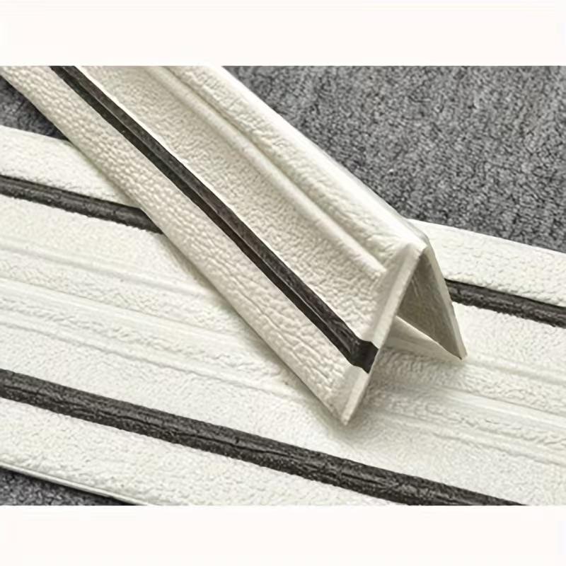 6 Rolls Self-adhesive Ceiling Cornice, Foam Wall Decorative Strip Stickers, Foldable Self-adhesive Waterproof Baseboard Wall Corner Waistline Stickers, Positive Anglection Strip, Decorative Molding