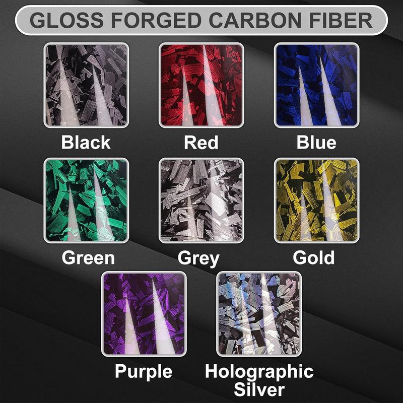 7D Forged Carbon Fiber Vinyl Wrap Roll 1ft x 5ft, 8yr Glossy Car Wrap Film Featuring Bubble Free Air Release Technology, for Car Moto ATV UTV DIY Interior Exterior