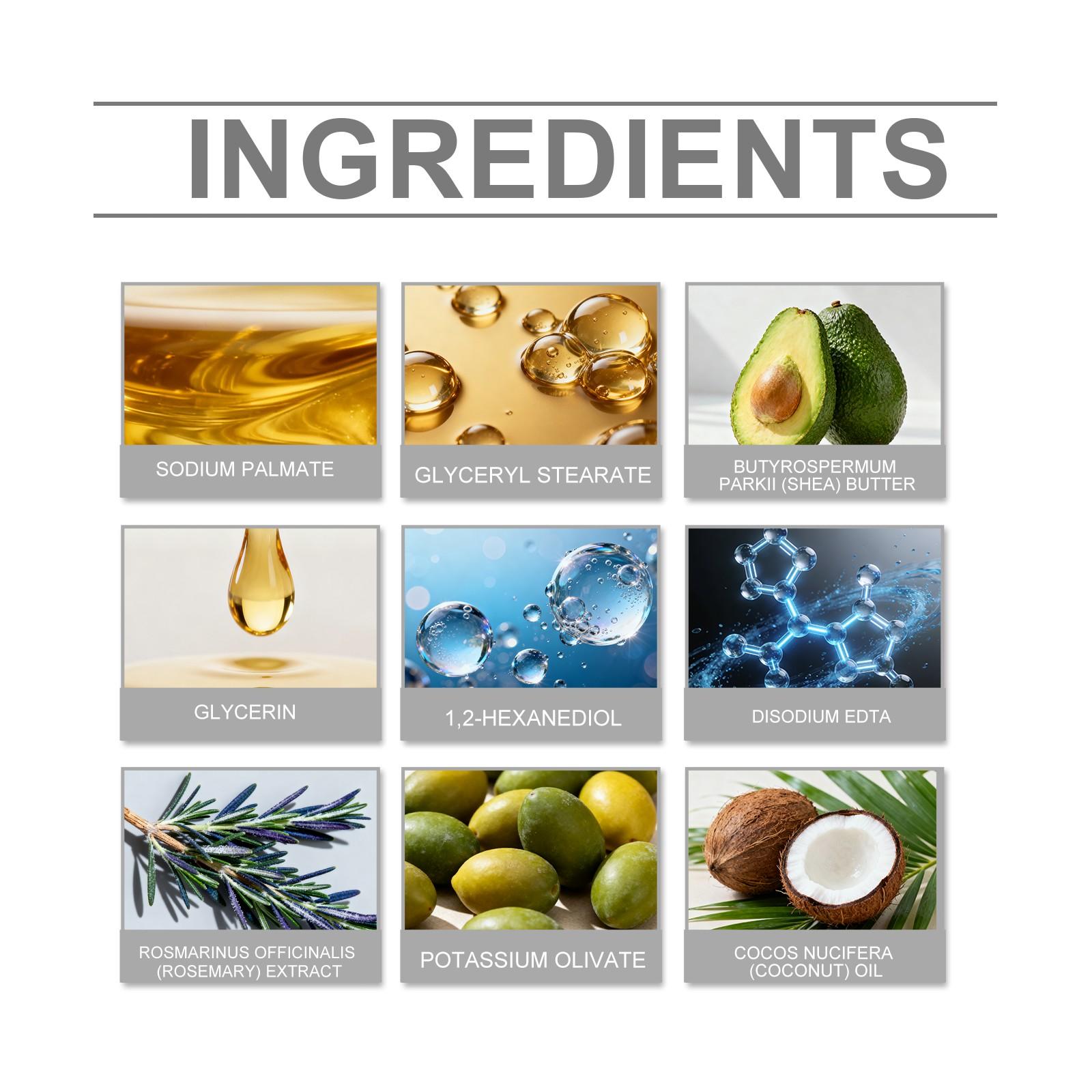 Hoegoa Rosemary Enriching Shampoo Bar, Gentle Daily Hair Cleanser, Refreshing Smooth Lightweight Hair Care, Soft and Silky Hair Treatment