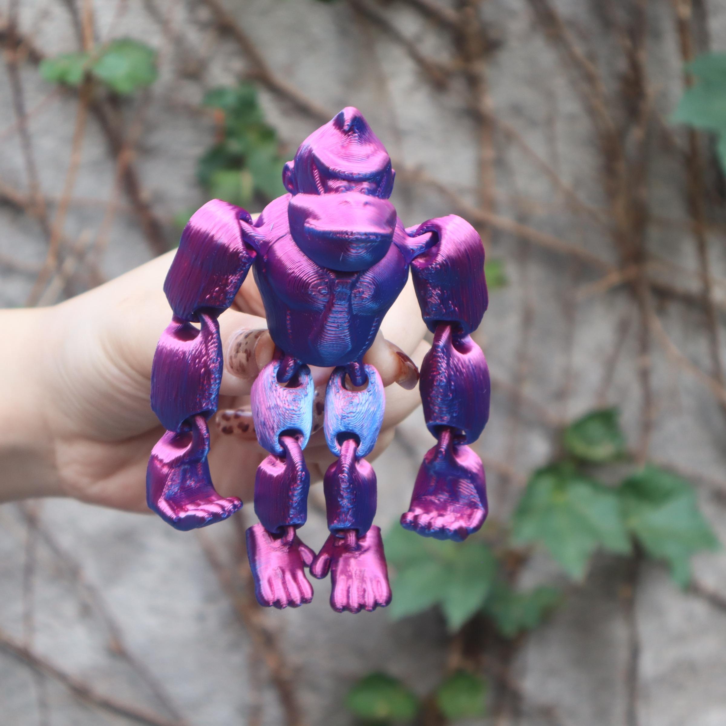 3D Printed Gorilla Figurine Game Dream Doll Set, Jointed, Hanging Door Decor, Home Office Use, Perfect for Birthday Parties, Collectible Figurines