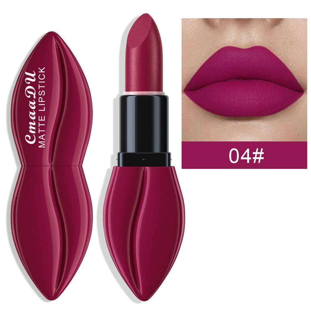 CmaaDu 10-Color Matte Moisturizing Lipstick, Professional Lip Cosmetics for Women with Fashionable Lip Design, Essential for Daily and Holiday Makeup, Moisturized Lipstick Gift