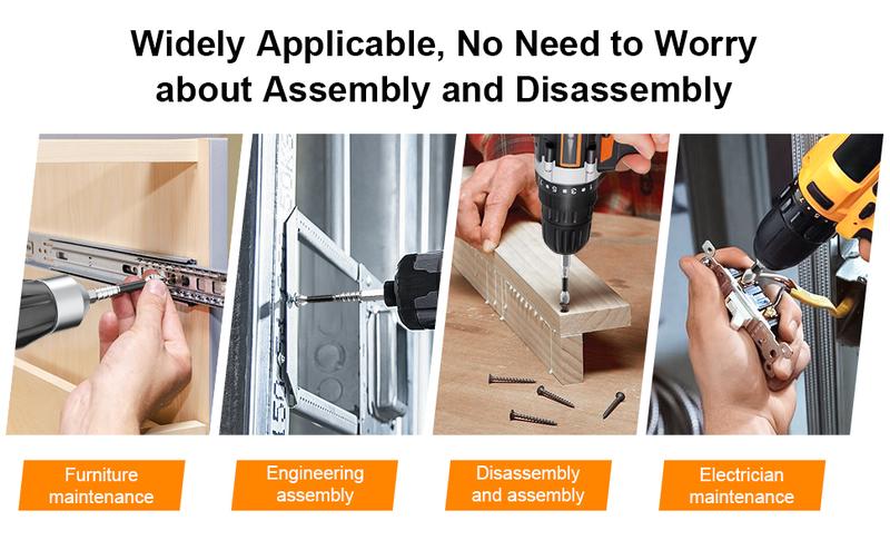 ADESKE Magnetic Screwdriver Bit Set – 9PCS Electric Drill Bits for Repair Use (25–150mm)