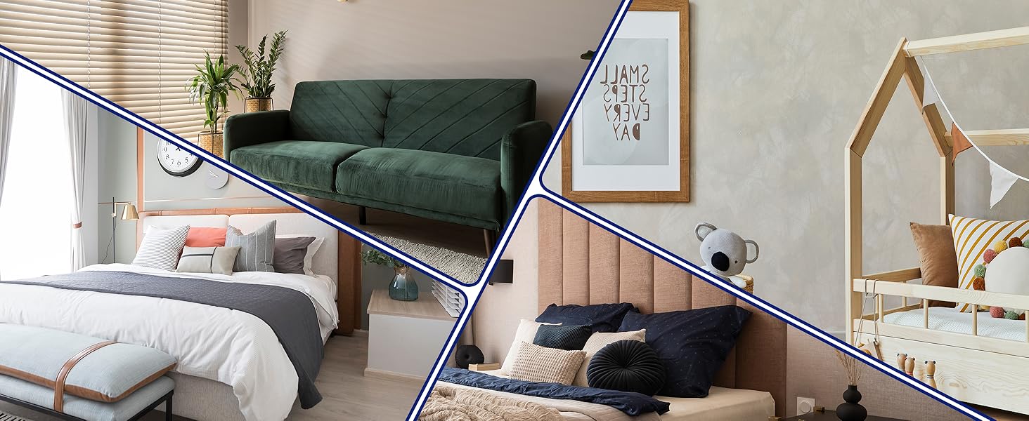 Queen Bed Wedge Pillow for Headboard Gap Filler use Pillows for Sleep Apnea,After Surgery,Acid Reflux Relief,Leg Swelling,Between Corner Wall and Mattress/Frame, Home Bedroom 60"x10"x6"