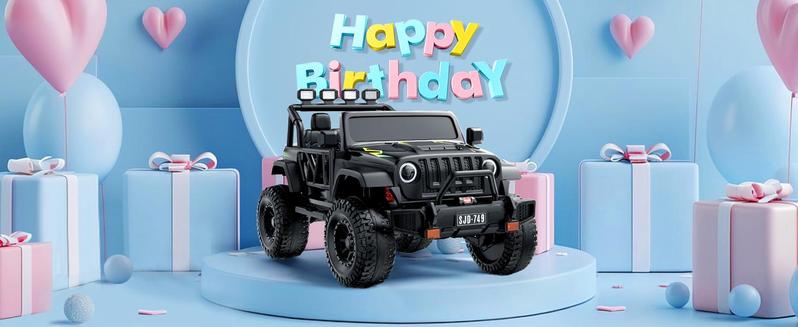 12V-24V Ride on Truck Car 1-2 Seater Ride Kids Electric Car - 7Ah Large Battery Kids Electric Vehicles with Remote Control, 4WD Kids Jeep 3 Speeds LED Lights, Horn, Music for Kids Aged Black 12V-24V Ride on Truck Car 1-2 Seater Ride Kids Electric Car - 7Ah Large Battery Kids Electric Vehicles with Remote Control, 4WD Kids Jeep 3 Speeds LED Lights, Horn, Music for Kids Aged Black