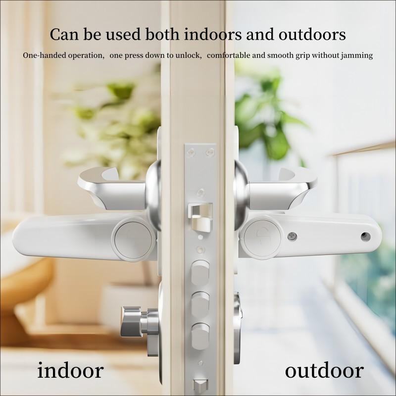 Single Door Handle Safety Lock, Pure Color Door Handle Lock, Home Decor Door Handle Lock, Bedroom Accessories, Secure and Stylish