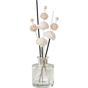 50 count Reed Diffuser Sticks Rattan Flower Reed  Diffuser Set Diffuser Sticks for Office  Decor (50, Black and White, 11'')