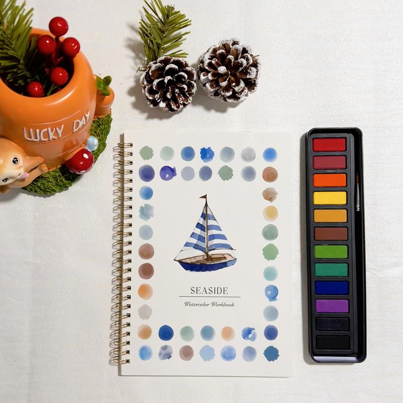 Watercolor Workbook for Beginners, Creative Watercolor Coloring Book for Painting Practice, Suitable for Advanced Practice, Ideal for Art Enthusiasts