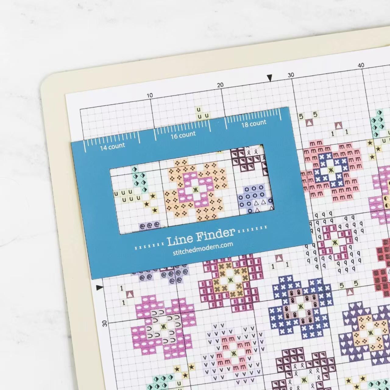 New Cross Stitch Magnetic Line Finder Sewing Embroidery Auxiliary Tool Ruler, Precision Measuring Device for Crafting Projects