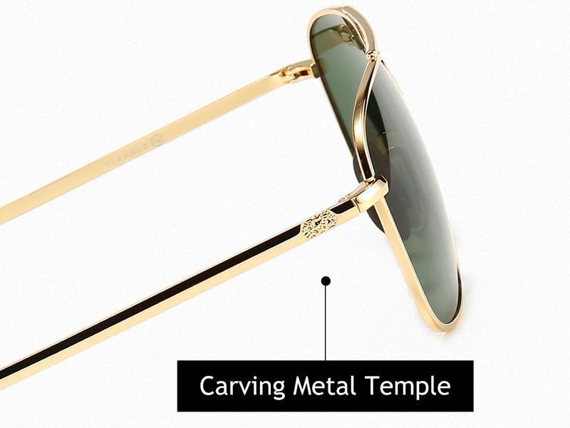 SUNGAIT Men's Military Polarized Aviator Sunglasses UV400 Protection Unisex HD Lens Bayonet Temples for Outdoor Activities SUNGAIT Men's Military Polarized Aviator Sunglasses UV400 Protection Unisex HD Lens Bayonet Temples for Outdoor Activities