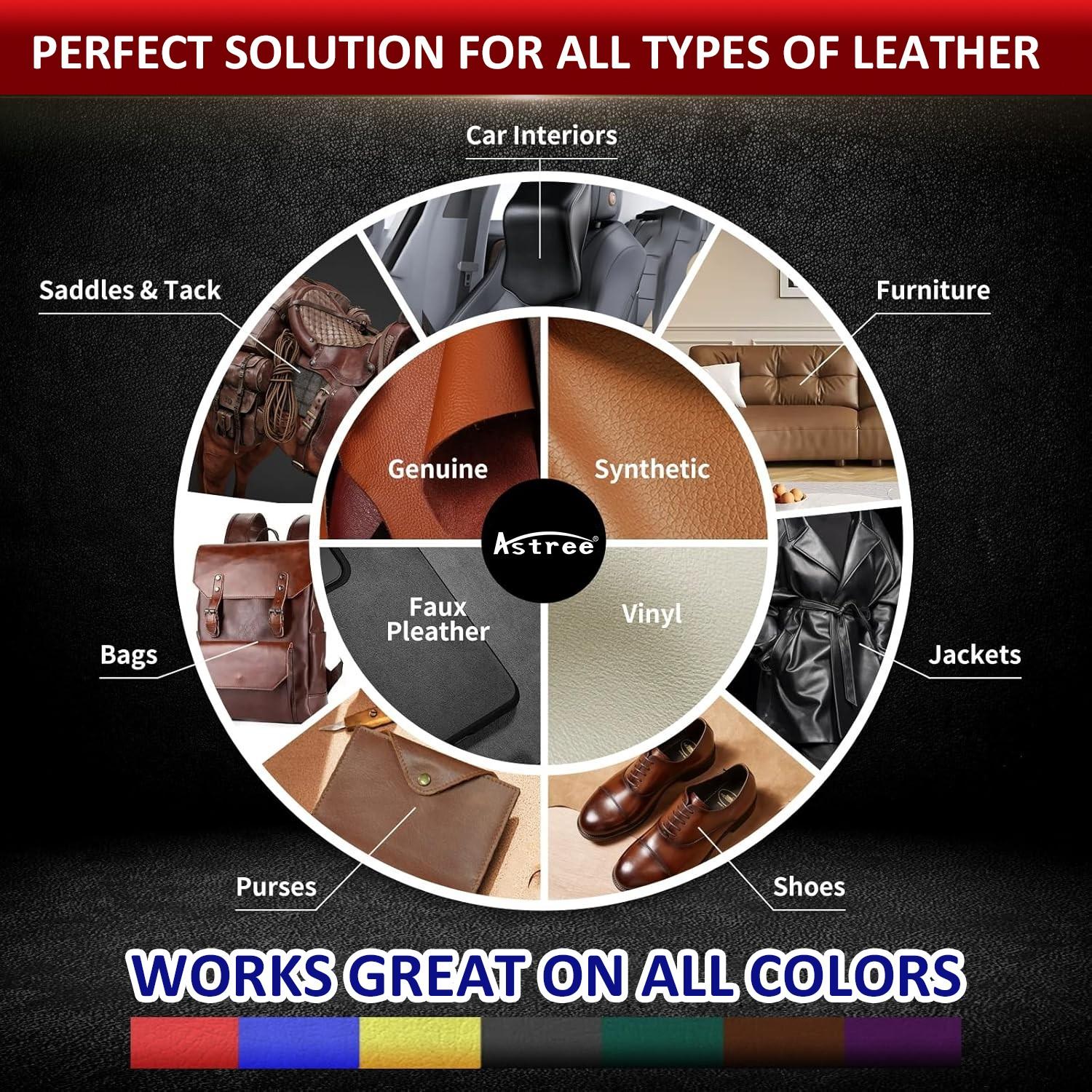 Car Leather Care Spray, Interior Seat Conditioning Lotion, Refinish & Nourish, 150ML + 150ML Set