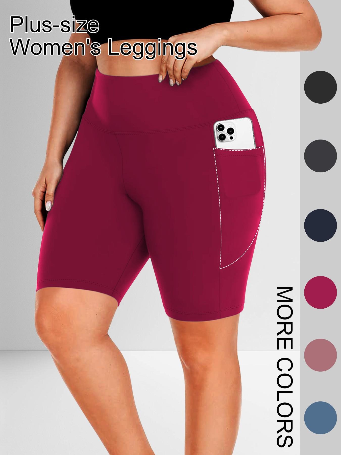 High Waist Pocket Tight Shorts, Crescent Shape Side Pockets, High Elasticity Four-Way Stretch Fabric, Soft Like Butter, Multi-Color Options, High Waisted Shorts