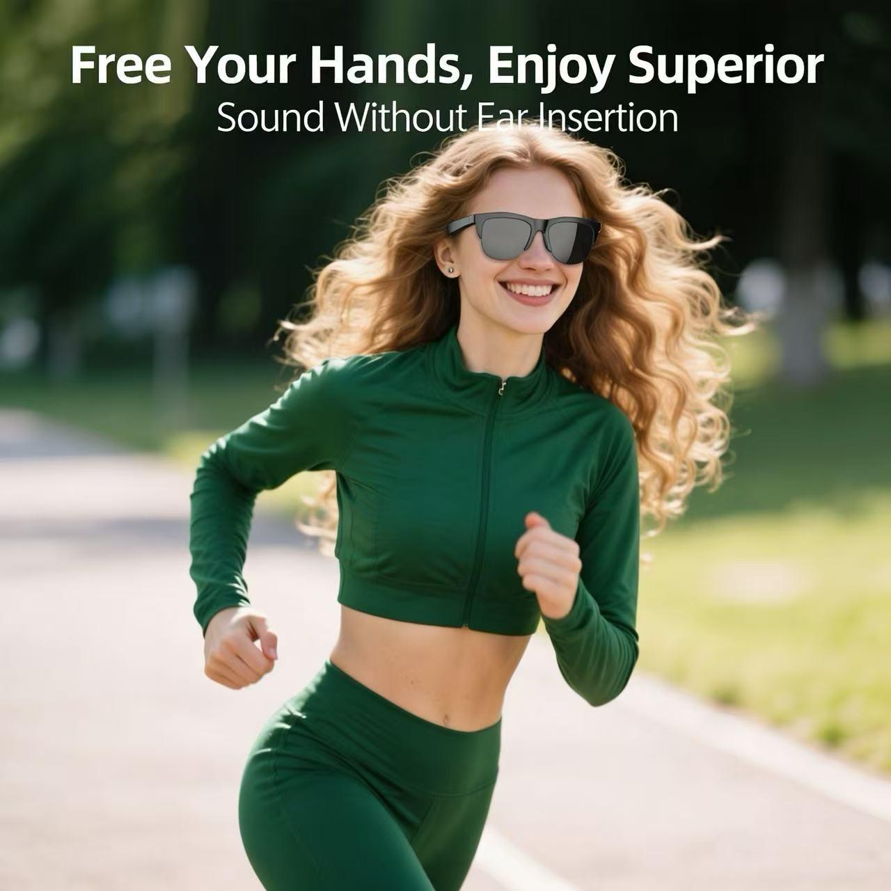 Ai APP Translation Bluetooth-compatible Smart Glasses,music glasses, with 137 languages, color changing lenses, sweat proof, clear headphones and speakers, suitable for sunglasses in travel, navigation, outdoor, conference, trade, business and other scena