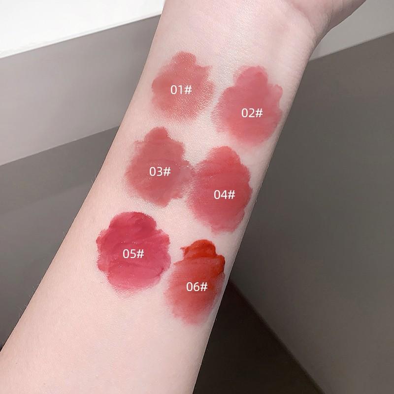 Mirror Finish Water Lip Gloss, Cute Packaging, 6 Colors Moisturizing Lips, Waterproof Long-Lasting, Ideal Valentine Gift for Women