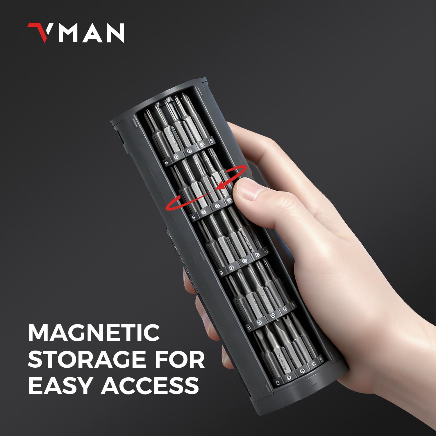 78-In-1 Electric Screwdriver Set, Rechargeable 3.7v Lithium Battery, 5 Torque Settings (0.1-0.5nm), 4 LED Lighting, 2-Hour Runtime