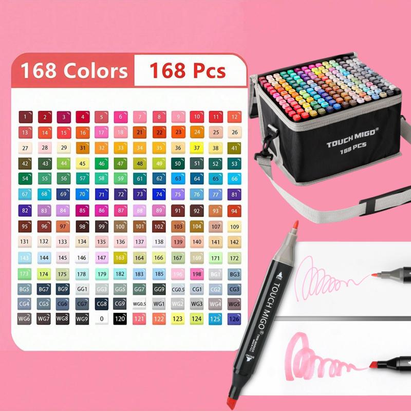 Alcohol Art Markers Set, Dual Tips Fine & Chisel,Art Markers,Professional Permanent Sketch Markers for Adult Coloring Drawing Sketching Coloring Artist Pens and Underlining