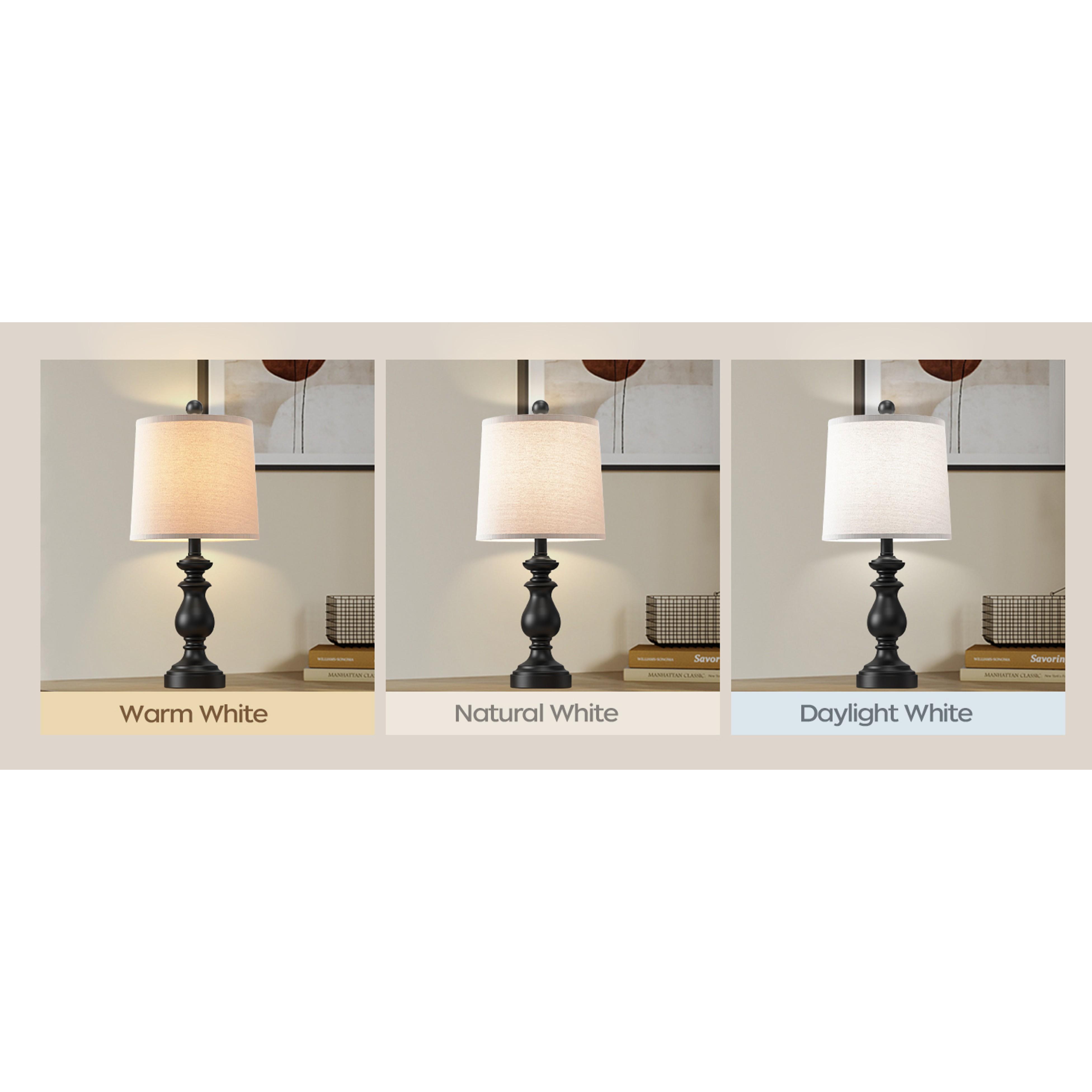 Traditional Table Lamp Set of 2, Rustic Farmhouse Table Lamps for Living Room Bedroom, 22" Bedside Desk Lamps Vintage Nightstand Lamps with Linen Shades, Black Traditional Table Lamp Set of 2, Rustic Farmhouse Table Lamps for Living Room Bedroom, 22" Bedside Desk Lamps Vintage Nightstand Lamps with Linen Shades, Black