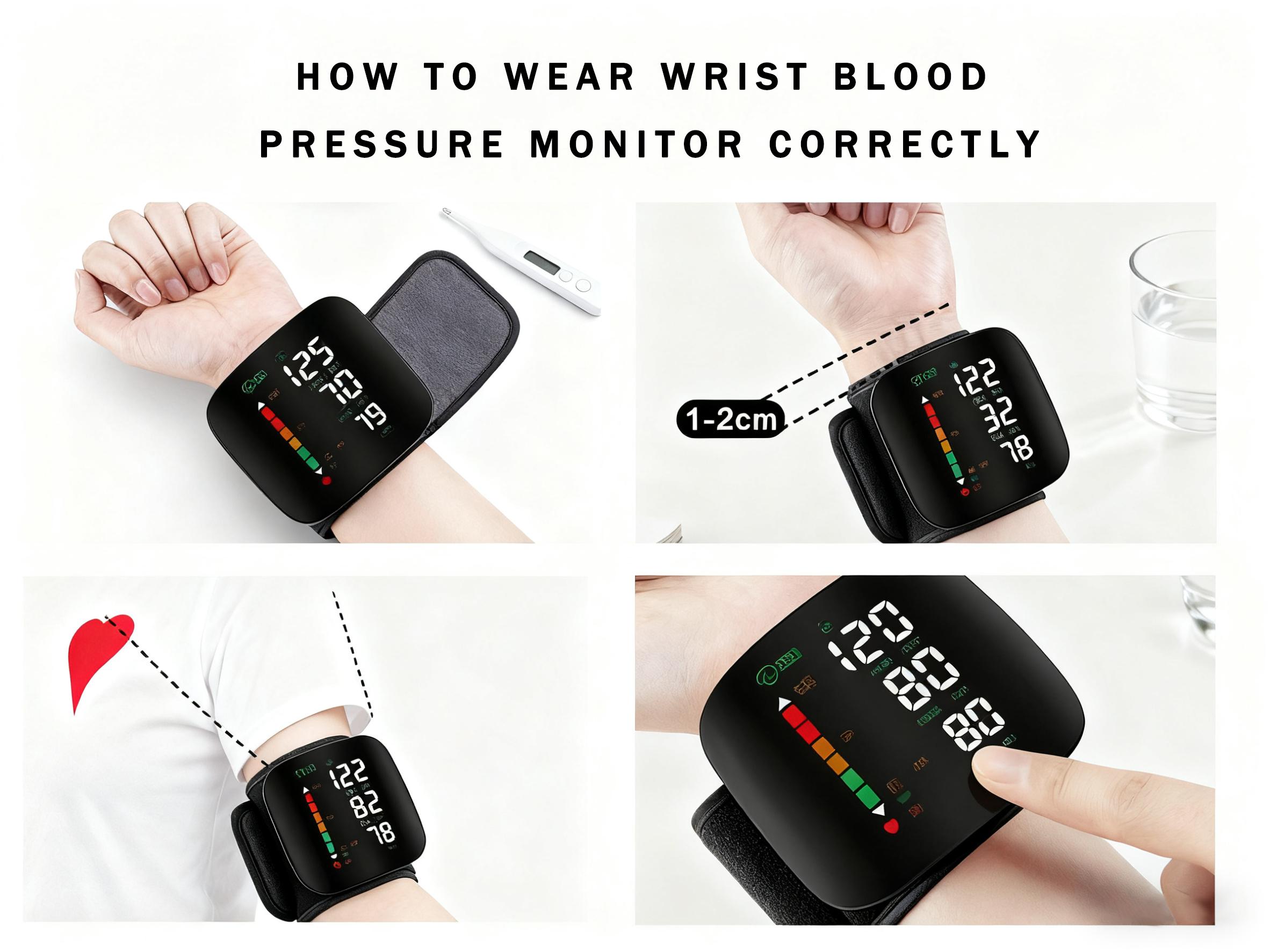 【New Upgraded】Rechargeable Wrist Blood Pressure with LED Touch Screen, Voice Broadcast & 99x2 Memory — Accurate Home BP Tracking Made Simple,Suitable 5.3 - 7.6 inches 【New Upgraded】Rechargeable Wrist Blood Pressure with LED Touch Screen, Voice Broadcast & 99x2 Memory — Accurate Home BP Tracking Made Simple,Suitable 5.3 - 7.6 inches