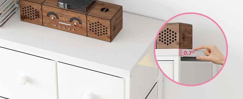 Raybee Furniture Tall Dresser with 12 Drawers, Wooden Top and Metal Frame, Fabric Storage Organizer, Ideal for Dressing Room, Bedroom, Closet,Entryway,Living Room