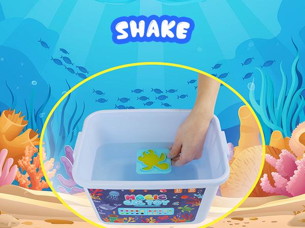 Magic Gel Water Elf Toy Kit, Aqua Water Gel Kit for Kids, Creative Squishy Maker Toy with 20 Magic and 16 Shape Molds Pets, Birthday Gifts Crafts&Art DIY for Kids, Make Your Own Squishies