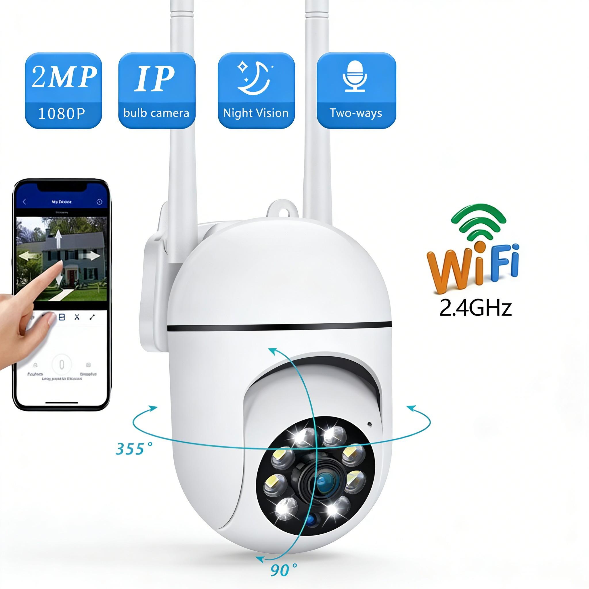 8mp Wi-Fi Ip Outdoor Wireless Security Camera, 4x Zoom, Ai Human Tracking, Two-Way Audio, HD Night Vision, Color Camera