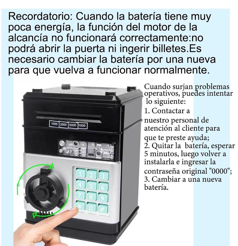 Electronic Piggy Bank Mini ATM Password Money Bank Cash Coins Saving Box for Kids, Cartoon Safe Bank Box Perfect Toy Gifts for Girls Boys( needs 3*AA batteries but NOT Included)