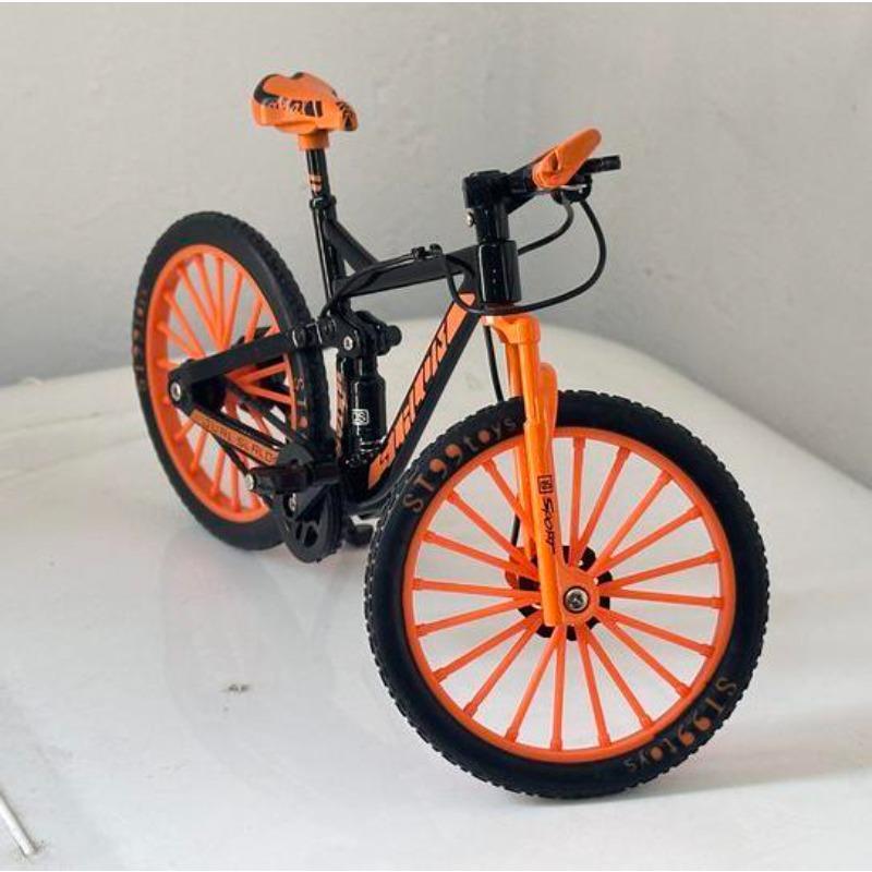 1:10 Mini Finger Bicycle Model, Alloy Simulation Mountain Racing Bike, Collectible Toys for Boys Kids