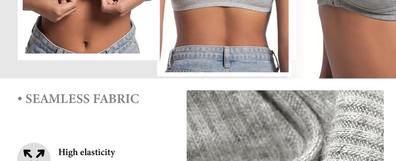 4 Pack Adjustable Easy-Hook Front Closure Push-Up Bra, Wire-Free Seamless with Side Support for Smoothing Lightweight Comfort in Spring & Summer