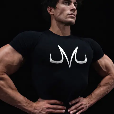 Men's Letter Print Short Sleeve Compression Shirts, Round Neck Raglan Sleeve Sporty Tee, Quick Drying Breathable T-shirt for Summer, Casual Sporty Top for Men