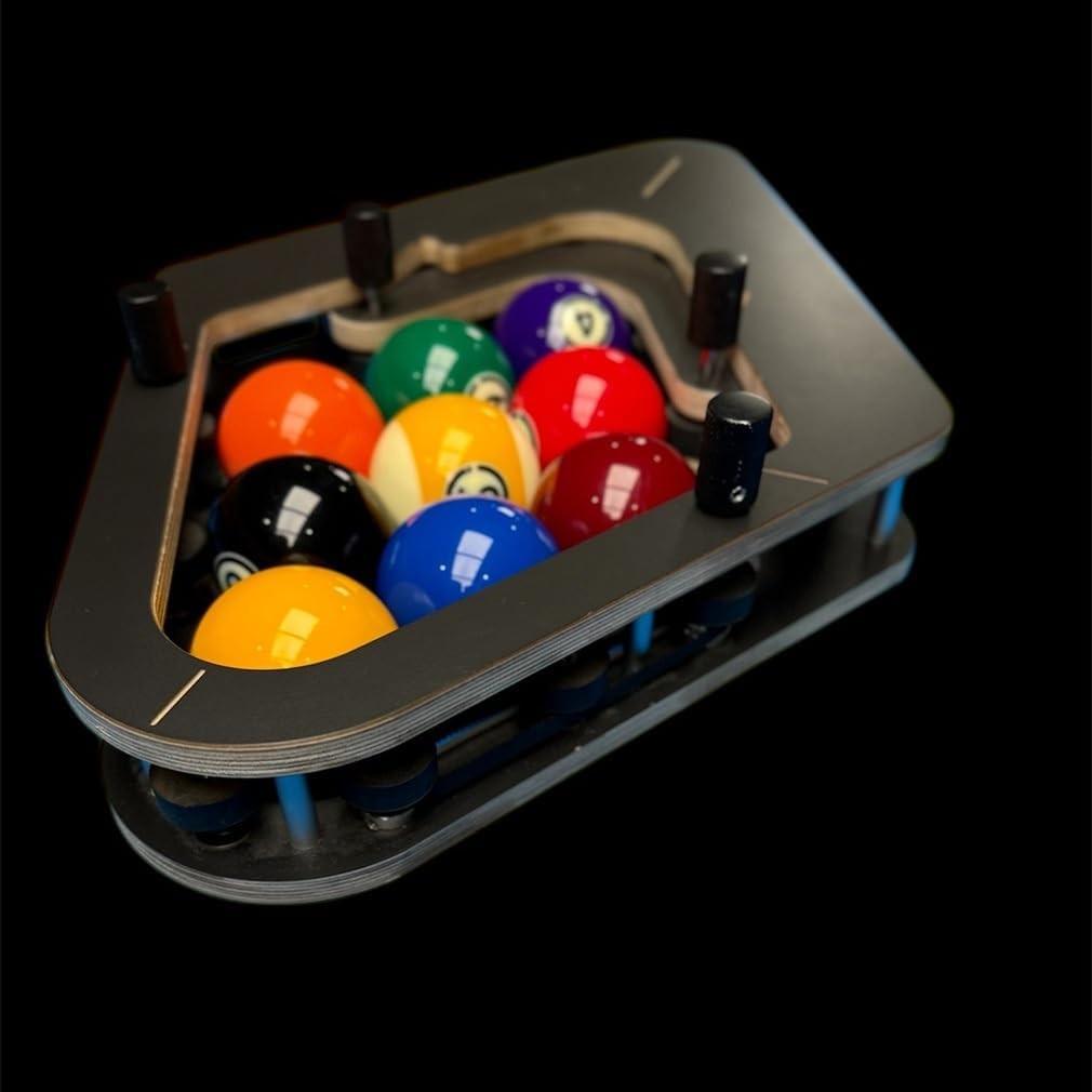 Professional Billiard Rack System, Eliminate Gaps, Solid Wood 9 Ball Triangle Rack, Adjustable Billiard Accessories