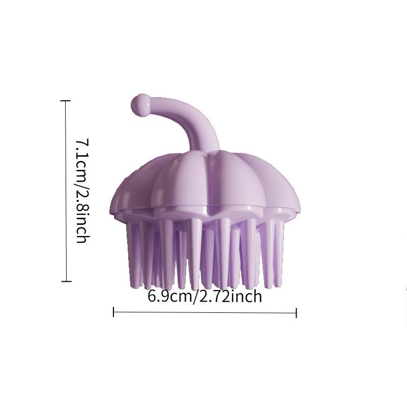1pc Pumpkin Shampoo Brush, Cute Candy Color Head Massager Comb, Anti-Itch Scalp Scrubber & Foamer for Students