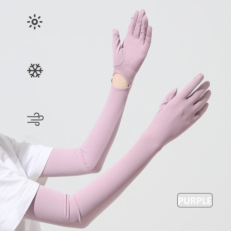 2 Pairs Long Arm Gloves for Men & Women, Touch Screen Compatible, Sunshade Driving Gloves, Motorcycle Riding Gloves, Motorbike Gloves, Breathable & Lightweight, Anti-Slip Grip, Ideal for Outdoor Sports, Cycling, Hiking, Fishing and Daily