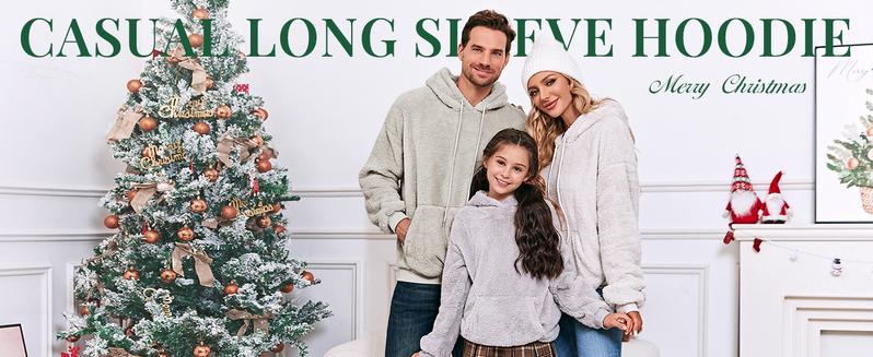 Runcati Men's Fuzzy Sherpa Pullover Hoodie Sweatshirt Long Sleeve with Kangaroo Pocket Chunky Fabric for Fall & Winter Athletic Fit