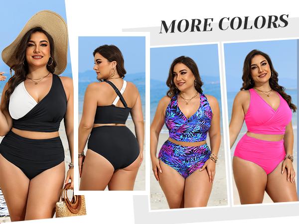 Tempt Me Plus Size High Waisted Bikini - Women Two Piece Swimsuit Tummy Control Bathing Suit 2026 Swimwear