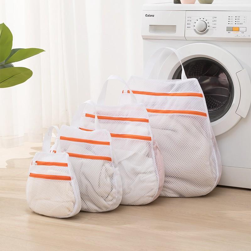 Multifunctional Handheld Dual Zipper Honeycomb Laundry Bag, Washing Machine Dedicated Anti-Deformation Sweater Underwear Protector