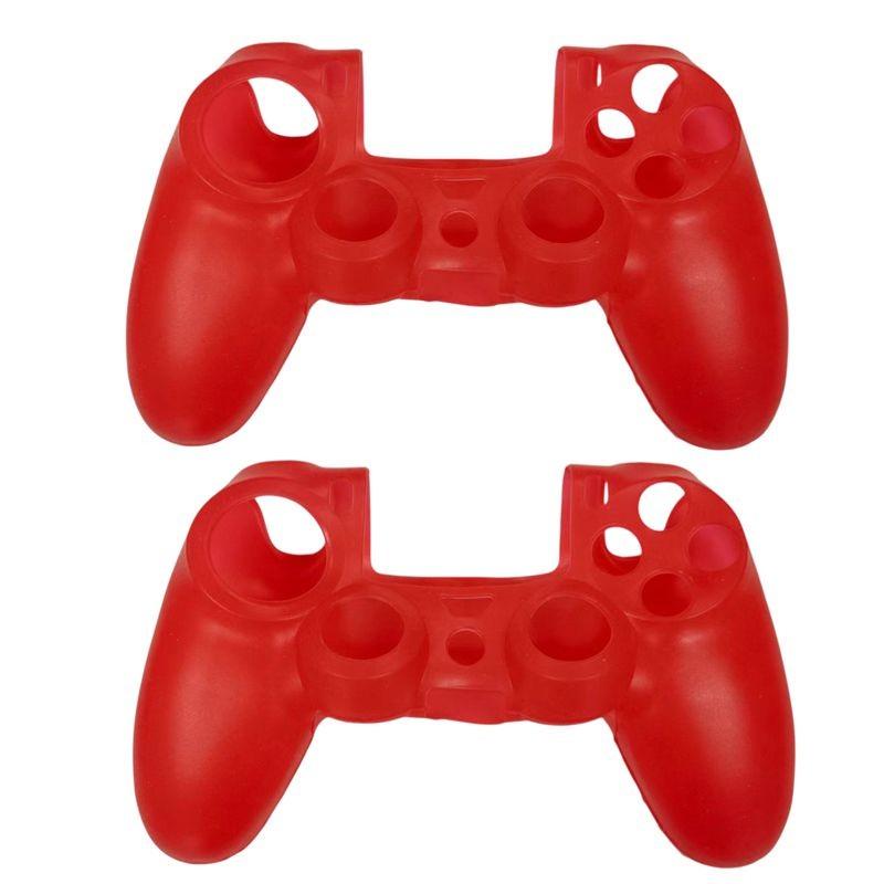 2PCS, PS4 game controller silicone protective cover, suitable for PS4 controller, silicone protective cover, non-slip and drop-resistant design, durable, suitable for gamers accessories