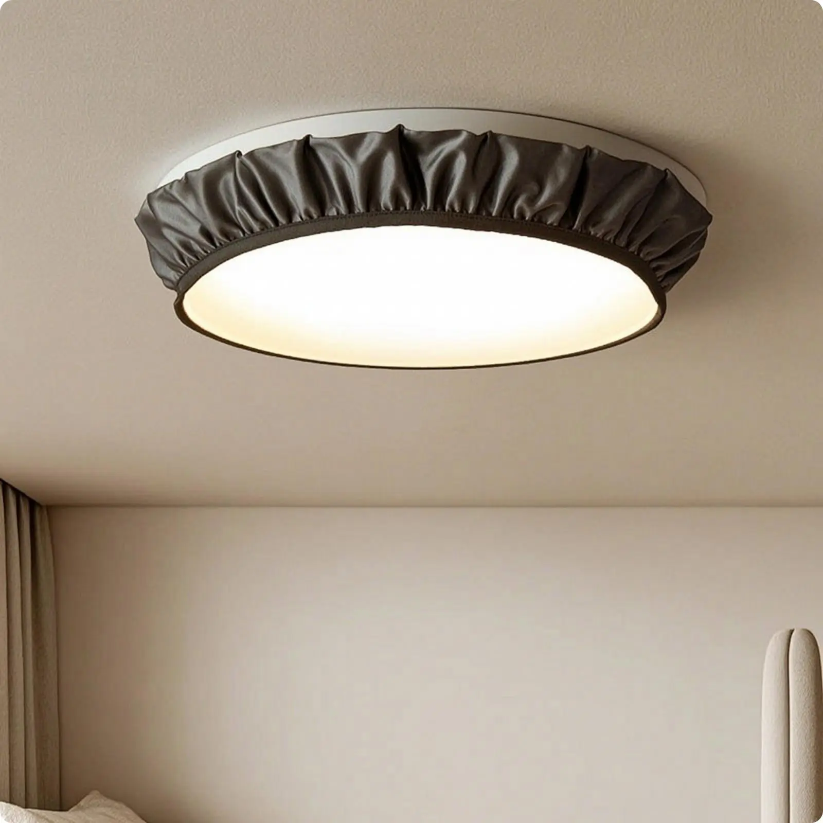 Ceiling Light Cover with Ruffle Slip-on Ceiling Light Cover Elegant for Infants Decor