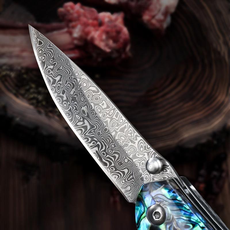 Seashine Damascus-A sharp steak knife is an excellent gift for cutting meat and fish in the kitchen Kitchenware Sturdy