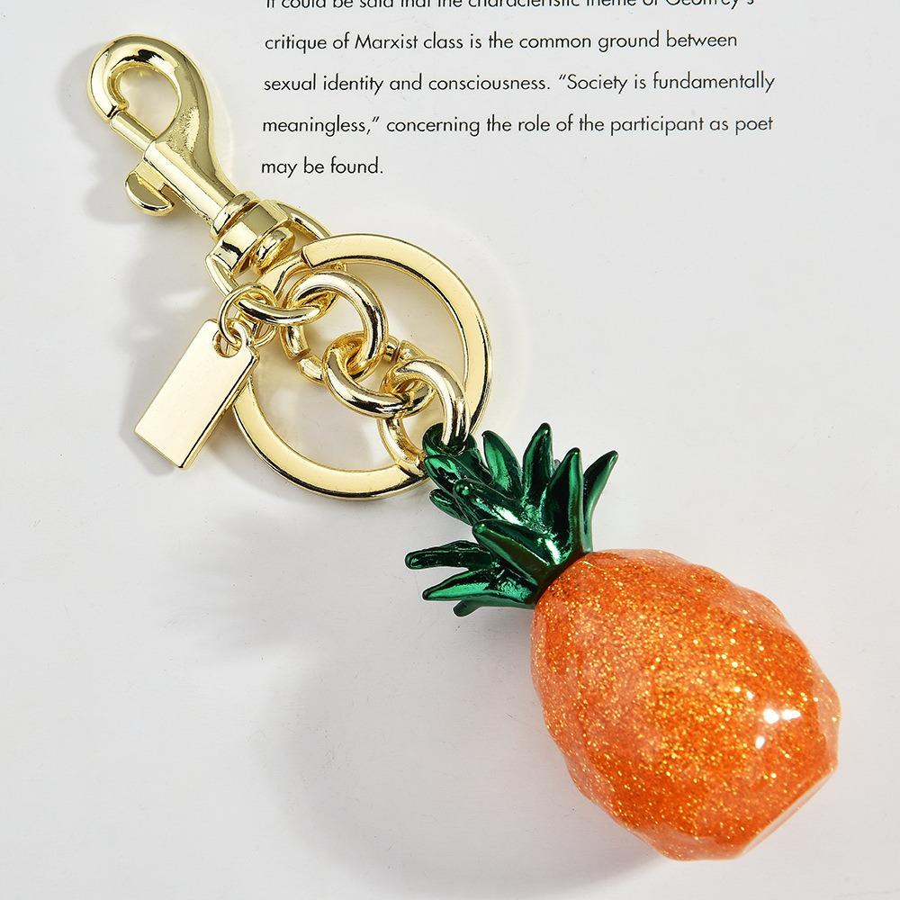 Three-Color Pineapple Fruit Bag Charm, Creative Keychain & Handbag Accessory