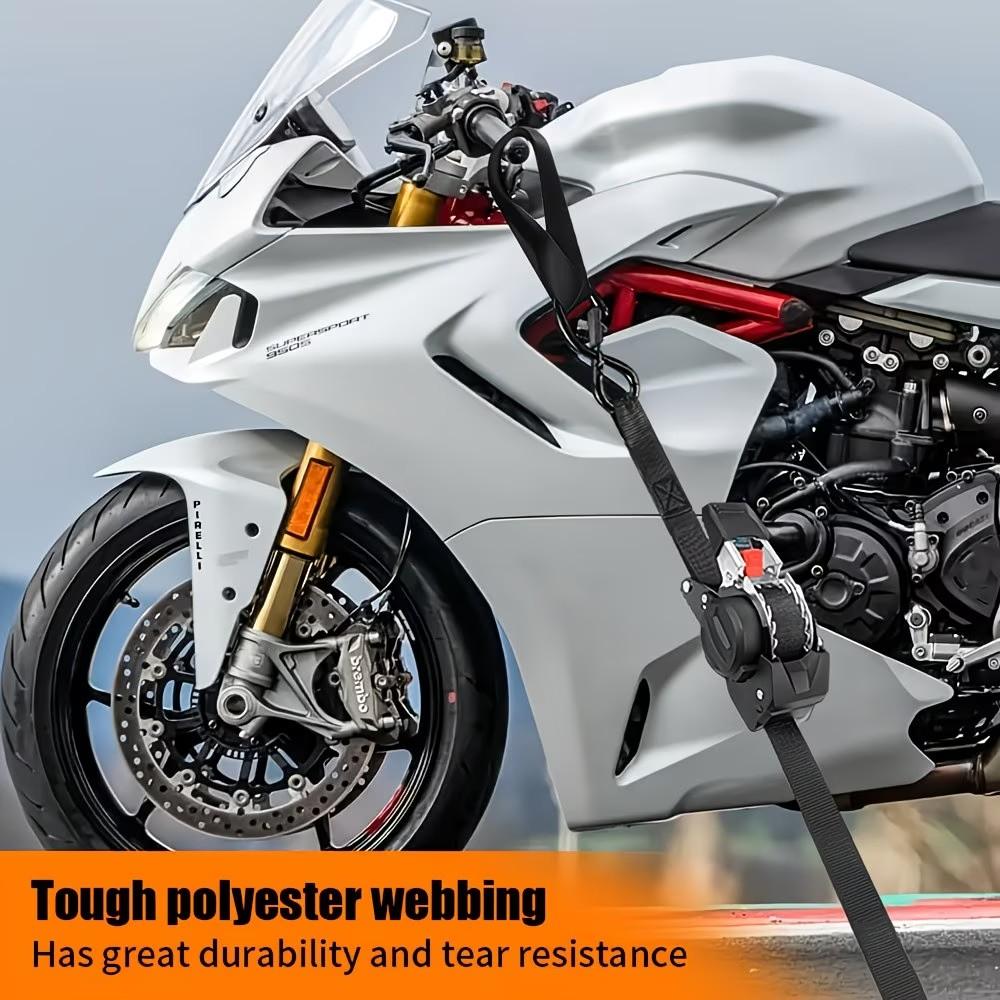 Automatic Retractable Ratchet Strap, Speed Control Hook Lock Buckle, Storage Bag for Cargo Fixing, Motorcycle Transport, Christmas Gift